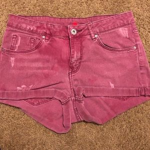 maroon divided shorts